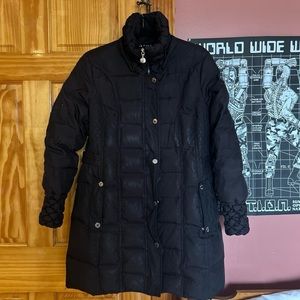 Betsey Johnson WARM long black winter coat